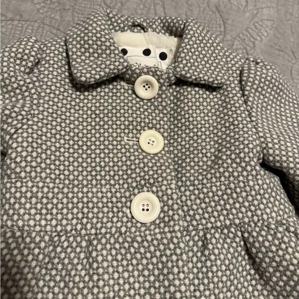 Cherokee Gray and White Girls Dress Coat 18 Months - Picture 2 of 6